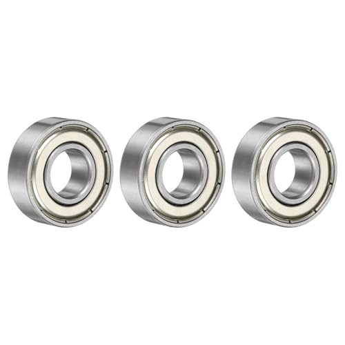 uxcell 3 Pcs 1604ZZ Deep Groove Ball Bearing 3/8" x 7/8" x 9/32" Double Metal Sealed, Chrome Steel Bearings - size: 1604ZZ 3/8" x 7/8" x 9/32"