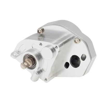 MEUS Racing RC Crawler Aluminum Transmission Gearbox, Assembled Transmission Case Complete Gearbox Upgrade Parts for 1/24 Axial SCX24 Deadbolt 90081 C10 Wrangler (HELIDIRECT) (Silver) - color: Silver