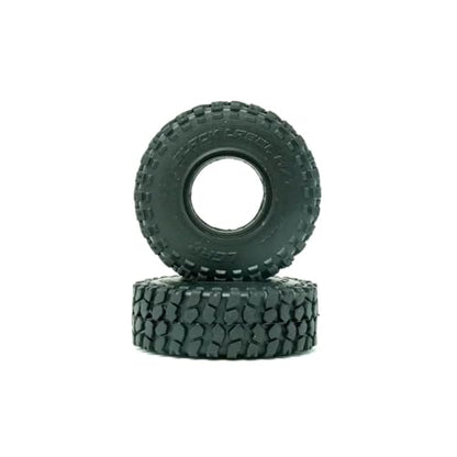 Little Guy Racing Parts Black Label M/T (57mm) 1.0 Inch Tires Compatible with 1/24 RC Axial SCX24, RGT, Element, Enduro, URUAV (4 Tires per Order), Black, 57mmx19mmR1 + Free LGRP Sticker