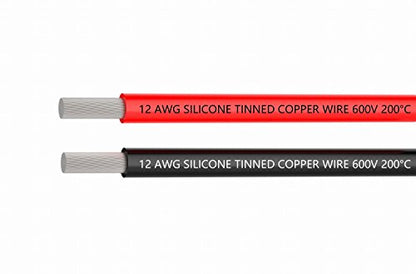 TUOFENG 12 AWG Silicone Wire - Flexible Tinned Copper, Red/Black 30ft - size: 12 AWG 2 colors wire 15ft