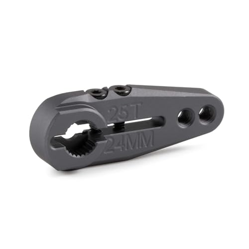 Clamping 25T Servo Horn Steering Servo Arm 7075 Aluminum for Futaba NHX Power HD Protek Savox NSDRC RC Crawler Electric Car Buggy Monster Truck (25T 24mm)