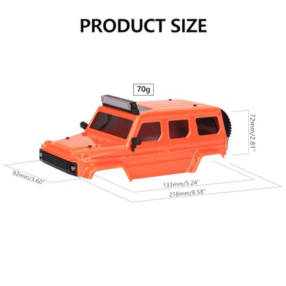 SCX24 Body Magnetic Stand with Lights for SCX24 Upgrades | PC Front and Rear Body for SCX24 Bronco JLU C10 Basecamp 1/24 RC Crawler - style: Orange