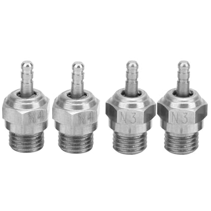 ZJchao Glow Plug, RC Glow Plug Igniter N3 N4 Fire Head Spark Plugs RC Accessory Part Hot Spark Plugs Fit for HSP Methanol Engine