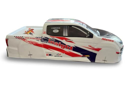 1/10 Scale RC Painted Drift Racing Touring Off-Road Car Body Shell for Monster Truck 260mm White