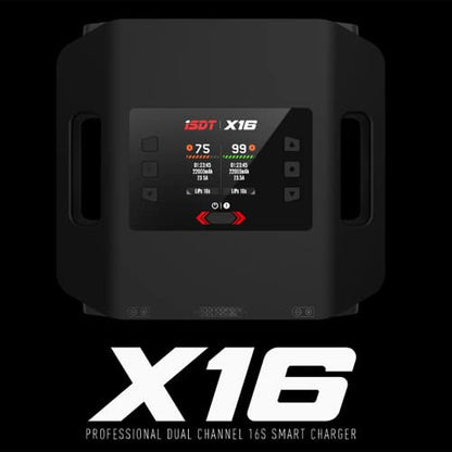 ISDT 16S Lipo Battery Charger X16, 2X1100W, 2X20A Dual Channel Lipo Charger and Discharger,Fast Smart Rc Lipo Balance Charger for Life,LiPo,LiHv,ULiHv Batteries