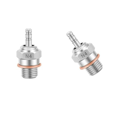 2PCS 70117H Hot Engine Glow Plugs No.3 N3 N4#3#4 Spark Nitro Engine Parts Replace OS for Traxxas Losi HPI Redcat HSP Himoto RC Car Truck Buggy (N4) - size: N4 2PCS