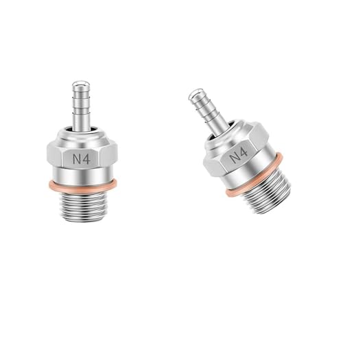 2PCS 70117H Hot Engine Glow Plugs No.3 N3 N4#3#4 Spark Nitro Engine Parts Replace OS for Traxxas Losi HPI Redcat HSP Himoto RC Car Truck Buggy (N4) - size: N4 2PCS