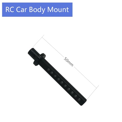 4-Pack Aluminum Alloy RC Car Body Post Mounts with Clips for AXIAL SCX10 1/10 RC Rock Crawler Option Parts (Black) - color: Black