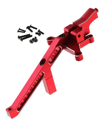 Front Chassis Brace Upgrades Part for 1/8 Sledge 4WD #95076-4,Aluminum Alloy Front Chassis Brace Hops up for Sledge Monster Truck RC Car #95076-4,Replace #9520, Red - color: Red - Front Chassis Brace