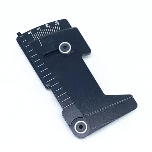 KingVal Metal Adjustable Ruler 15 Degrees RC Car Wheel Tire Camber Gauge Height Measuring Tool Compatible with 1/10 RC Car (Black) - color: Black