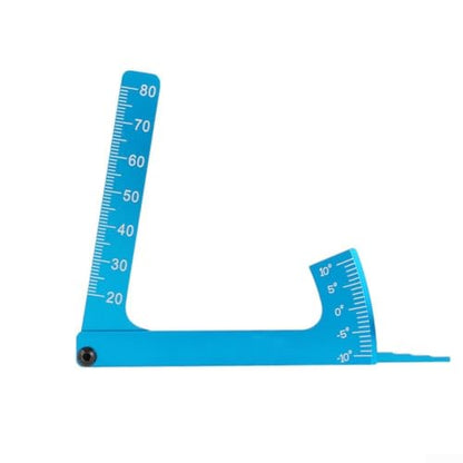 Blue Aluminium Alloy Camber Gauge for 1/8 1/10 RC Car, Wheel Setup Tool with Chassis Height Ruler -20mm to 80mm
