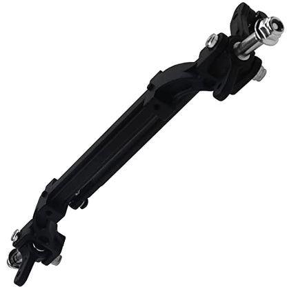 Metal Front Axle Steering Link Rod Pole Wheel Axle Compatible with Tamiya 1/14 RC Tractor Truck (Black) - color: Black