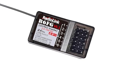 DTXMX R6FG 6CH Receiver, for RC Transmitter Radiolink RC4GS V3/ RC6GS V3 | 6 Channels 2.4GHz | Gyro Receiver