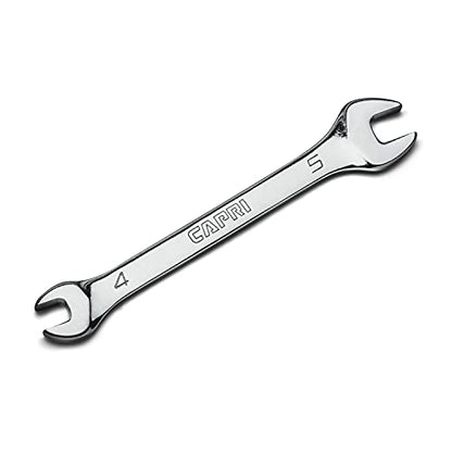 Capri Tools 4 mm x 5 mm Slim Mini Open End Wrench, Metric - size: 4 mm x 5 mm