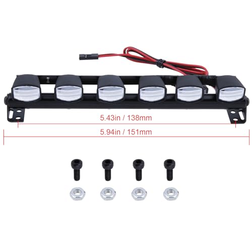HobbyPark RC Car Light Bar Kit 6 LEDs Body Shell Roof Lights for 1/10 RC Crawler Car Truck Accessories