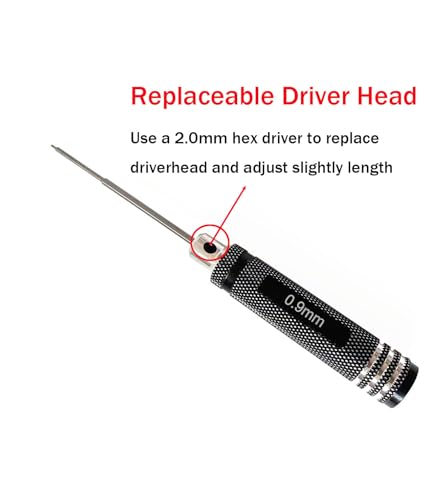 RC Hex Screwdriver Set 0.9mm 1.27mm 1.3mm 1.5mm 2.0mm 2.5mm 3.0mm 7pcs Hex Driver Allen Wrench for FPV Drone Helicopter RC Car Boat