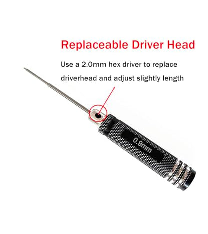 RC Hex Screwdriver Set 0.9mm 1.27mm 1.3mm 1.5mm 2.0mm 2.5mm 3.0mm 7pcs Hex Driver Allen Wrench for FPV Drone Helicopter RC Car Boat