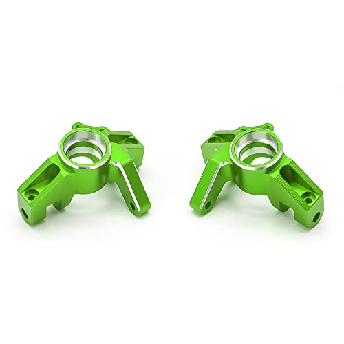 TREAL Alu# 7075 Front Steering Knuckles (Left&Right) for 1/10 Losi Hammer Rey U4 (Green)