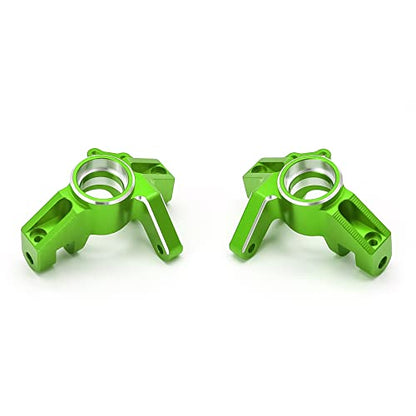 TREAL Alu# 7075 Front Steering Knuckles (Left&Right) for 1/10 Losi Hammer Rey U4 (Green)