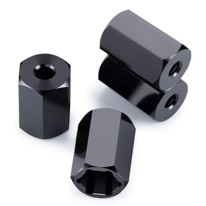 4PCS Aluminum Alloy 5mm to 7mm Wheel Hex Adapter +10mm Extented for 1/10 WPL D12 RC Truck Car 1/24 SCX24 Upgrades