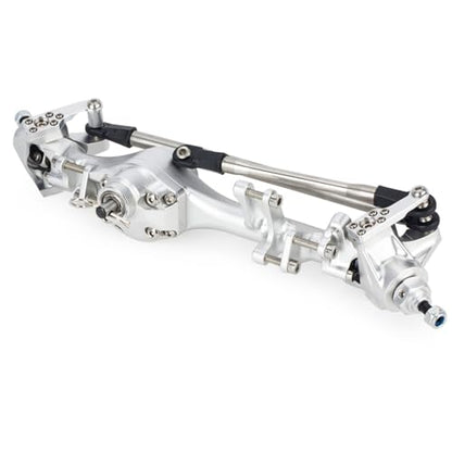 F10T Offset Straight Axle,CNC Machined Aluminum Front Rear Axle Set for VS4-10 SCX10 II Leaf Chassis 1/10 Scale RC Crawler Built (Silver) - color: Silver