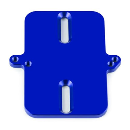 Electronic Mount Plate ESC Receiver Tray for Tra-xxas Mini Maxx | 4WD RTR Brushless Monster Truck 1/16 RC Car Upgrades Aluminum Blue - color: Blue