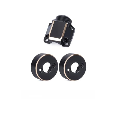 Brass Steering Knuckles Rear Hubs Weights Diff Covers for 1/30 RC Crawler AXIAL SCX30 Ford Bronco 4X4 Jeep Wrangler JLU Upgrades (Rear Axle Set) - color: Rear Axle Set