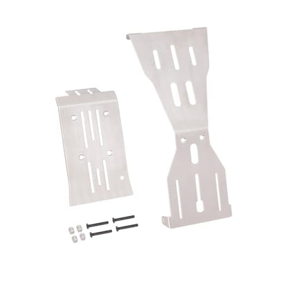 RC Chassis Armor Guard for Arrma Fury Mega 1/10 Stainless Steel Front Rear Chassis Armor Skid Plate Anti-Collision Protection Plate Parts