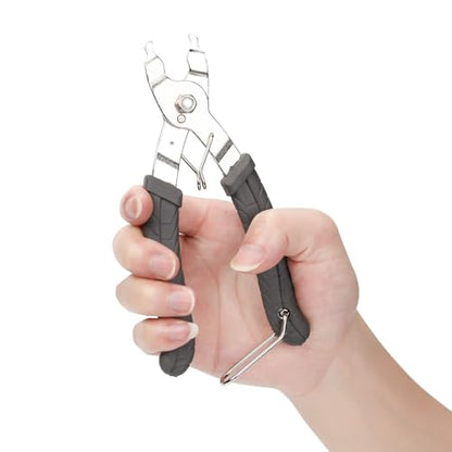 Oumers Bike Master Link Plier Tool, 2 in 1 Bicycle Chain Quick Link Opener-Closer Remover Compatible with All Speed Chain Repair - color: Gray