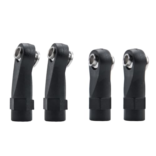 RC Aluminum Rear Lower Trailing Arms and Stainless Steel Steering Linkage Rod Arm Link Rod Compatible with Axial RR10 90048 90053 1/10 RC Car Upgrades Accessories