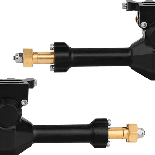 Diamond Shape SCX24 Aluminum Axle Upgrades for Axial SCX24 Deadbolt C10 JLU Gladiator Bronco 1/24 RC Crawler (Black) - color: Black