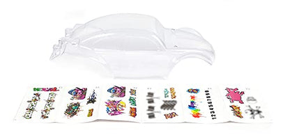 SummitLink Custom Body Clear Unpainted with Stickers Compatible for 1/10 Scale RC Car or Truck (Truck not Included) STB-C-01
