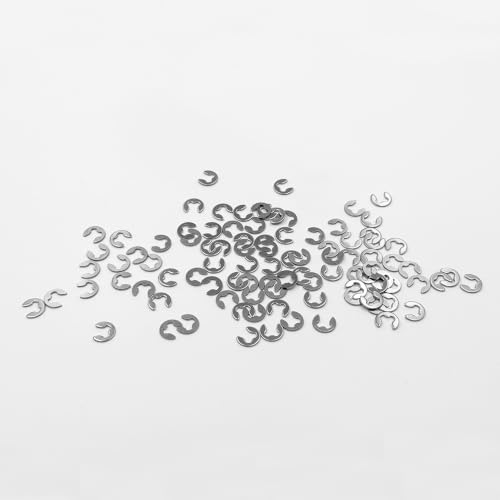 100PCS RC Car Shaft Fastener Clip E-Clips Buckle for RC Car Truck DIY Model Toy Circlip Retaining Ring Washer Parts (M4) - style: M4