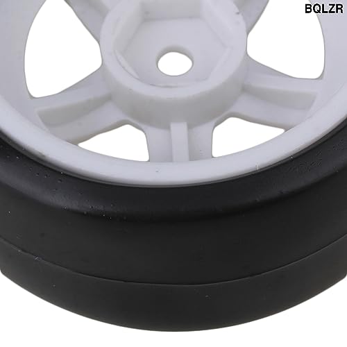 5 Spoke White Wheel Rim & Tyre Tires White+Black for RC 1:10 Drift Car & On Road Car Pack Of 4