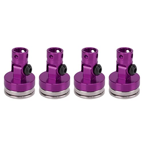 Keenso Light Aluminum Alloy RC Magnetic Body Post Set, Improve The Appearance of Your RC Car, 4 Pieces of RC Body for 1/8 1/10 Fans of Remote Control Vehicles (#1) (#2) - color: Purple