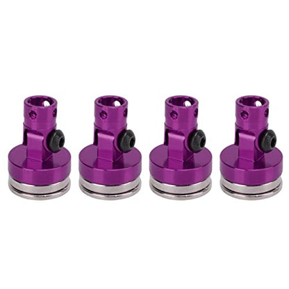 Keenso Light Aluminum Alloy RC Magnetic Body Post Set, Improve The Appearance of Your RC Car, 4 Pieces of RC Body for 1/8 1/10 Fans of Remote Control Vehicles (#1) (#2) - color: Purple