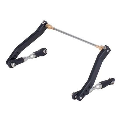 Metal Rear Sway Bar Anti-Roll Set Upgrade for 1/10 Wraith RR10 Yeti Upgrade | Fit 1/10 Axial Wraith RR10 Yeti crawler Reduce body roll & boost driving stability Sturdy metal, practical RC upgrade part - color: Black