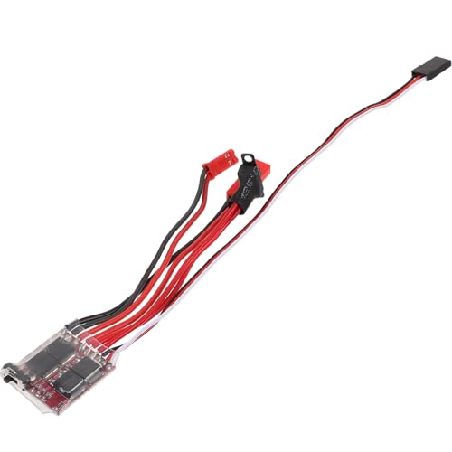 Uonlytech 20a 4.8v-8.4v Compatible Brushed Electronic Speed Controller with Brake Switch High Stability PCB Design for Rc Vehicles and Remote Model Cars User-Friendly for Professionals