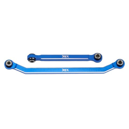 DJX CNC Aluminum High Clearance 4-Link w/Steering Link Set for 1/18 RC Crawler Redcat Ascent-18(Blue) - color: Blue