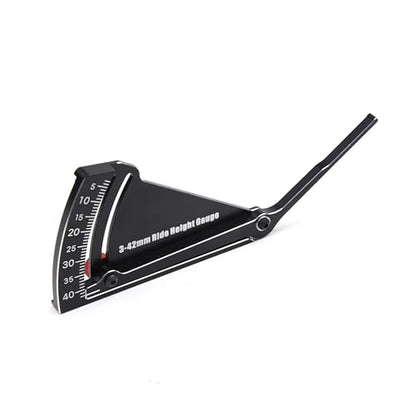 RC Car Ride Height Gauge Aluminum Height & Wheel Rim Camber | 3-42mm Adjustable Ruler