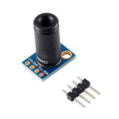 MLX90614ESF-DCI Non-Contact Infrared Temperature Sensor Module High Precision Infrared Temperature Sensor Module Long Distance 50cm Serial Port IIC Suitable for Arduino/DIY (GY-906-DCI)