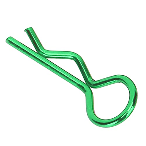 Qiilu Durable RC Body Clips for 1/5 1/6 /8 /10 RC Car - 10Pcs Metal Shell Clip Pins, Teardropshaped Pull Tabs (Green) - color: Green
