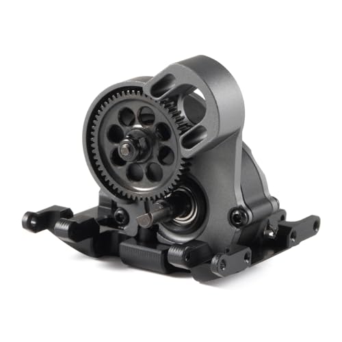 21% Overdrive MR24 Billet Transmission with Delrin Skid Plate for SCX24 Custom Build Brushless 1/24 RC Crawler Comp Rigs (Gray) - color: Gray
