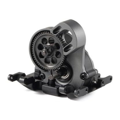 21% Overdrive MR24 Billet Transmission with Delrin Skid Plate for SCX24 Custom Build Brushless 1/24 RC Crawler Comp Rigs (Gray) - color: Gray