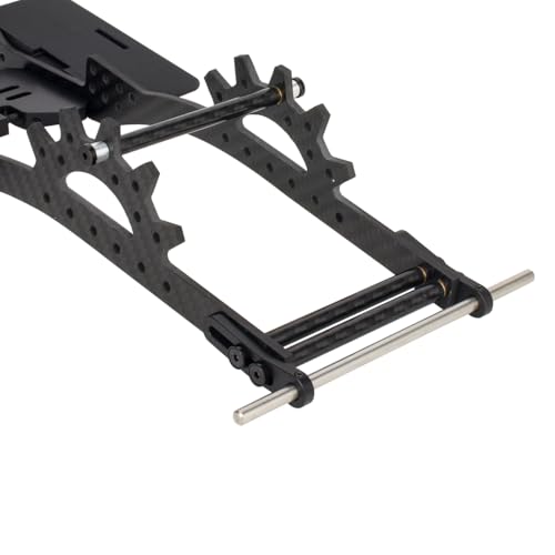 Carbon Fiber LCG Chassis Kit Frame Rails Skid Plate CMS Servo Panhard Mount for 1/10 RC Rigs Crawler Capra SCX10 II VS4-10 Comp Builds DIY Parts (Carbon Fiber Chass Rails) - style: Carbon Fiber Chass Rails