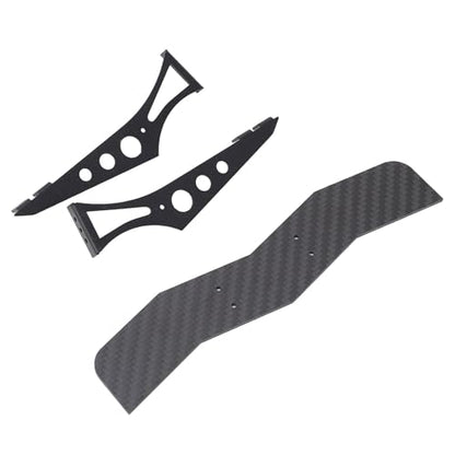 RiToEasysports RC Car Tail Wing Carbon Fiber Rear Spoiler for 1 10 RC Cars Universal Replacement with Aluminum Alloy Mounts Predrilled Design for TT02 XV01 PTG2 Drift Racing