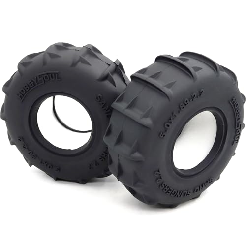 Sand Slingers 2.2 Tires 4-Pack Fits 1/10 RC TRX4 SCX10 Crawler | 127mm / 5.0'' tall off-road tires designed for sand and snow terrain, replacement upgrade for 1/10 RC crawler trucks - style: 127mm Tall - 2.2 Sand Slingers tires