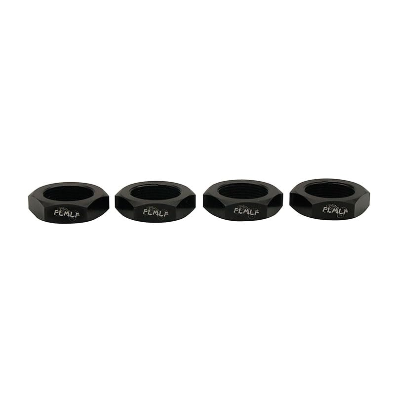 FLMLF 24mm RC Car Wheel Nuts 4-Piece Set for 1/5 HPI ROFUN BAHA ROVAN KM Baja 5B 5T 5SC Truck Parts (Black) - color: Black