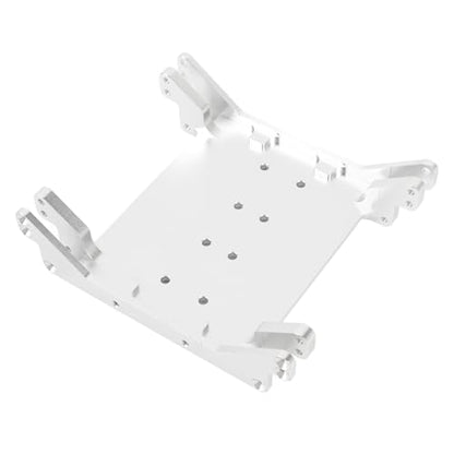 Alomejor RC Car Chassis Skid Plate, Aluminum Alloy Lightweight High Strength Erosion with Multiple Mounting Holes Low Center of Gravity Design, for RR10 1/10 RC Car (Silver)