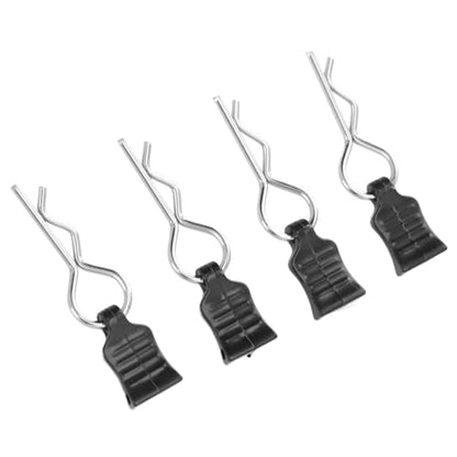 4pcs RC Body Clips Durable R Pin Clips with Pull Tabs for 124008 124010 RC Cars Plastic Iron